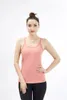 Gilet de sport de yoga à dos croisé pour femmes, chemises sans manches, coupe cintrée, débardeur d'entraînement, haut de yoga super doux, chemise de sport avec soutien-gorge rembourré