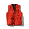 FGKKS tendance marque hommes mode gilet printemps hommes multi-poches gilet décontracté haute rue Hip Hop gilet manteau mâle 201127