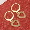 Gold Heart Hoop Серьги Женщины Девушка Любовь Модные Модные Ювелирные Изделия Для Африканской Арабской Ближнего Востока Дети Дети Подарок