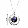 12 Constellations Moon Necklace Jewelry for Women Men Fashion Zodiac Gemstone Pendant Necklaces Party Favors