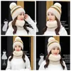 Beanie/Skull Caps Winter Knit Hat Scarf Two-piece Women Beanies Cap Lady Warm Wool Ball Sweet Cute Knitted Earmuffs Hats Female1