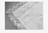 25cm en dentelle blanche Mandkerchief 100 coton serviette femme de mariage décoration de fête de fête de serviette diy