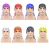 Unisex Women Mäns Durags Hip Hop Bandana Pirate Cap du Doo Rag Silky Durag Headbands Headwear Lång svans Kvinnor Hårtillbehör