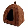 Prix de gros Cat House et Pet Beds 5 Couleurs Beige Rouge Violet Kaki Noir avec Paw Stripe White Stripe Y200330