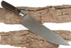 13-calowy nóż kuchenny Damaszek Blade Steel Full Tang Ebony Uchwyt Stałe Noże ostrza z pudełkiem detalicznym