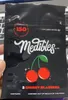 black medibles mylar packaging bag 150mg gummy bags child resistant zipper smell proof resealable sour cali packs