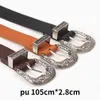 Nouveau tailler Pu boucle ardillon ceinture femmes mode noir argent boucle mince ceintures femme jean robe ceinture marque Design 2022 G220301