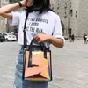 Shopping Bags Luxury Band Women Pvc Shoulder Fashion Transparent Clear Handbag Messenger Jelly Candy Color Crossbody Tote Purse 220314