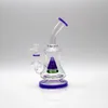 8.7 polegadas Bong de vidro exclusivo Melancia Perc Bongs Heady Smoking Pipe Recycler Dab Rigs com 1 tigela e 1 Quartz Banger para presente