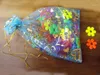 Confezioni regalo Sacchetti di organza cuore blu lago 9x12 cm 300 pezzi Imballaggio gioielli Display Regali Borsa con coulisse Custodia per bracciali1