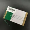 Groene beveiligingsgarantiekaart aangepast afdrukmodel serienummer adres op garantiekaart Watch box voor boxes horloges tags1507056