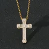 Hoge kwaliteit CZ cross hanger ketting ketting luxe heren sieraden voor geschenk Q0531