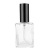 2020 10 pieces retail 30 ml square perfume spray bottle spray bottle reusable transparent glass atomizer