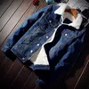 Мужчины джинсовая куртка модный зимний теплый флис пальто мужской вагон моды джинсовые куртки мужской ковбой повседневная одежда плюс размер 5xL 6xL 220301