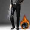 Plus size 42 44 homens jeans quentes grossos estilo inverno Business moda slim fit sli uht back jean calça calças de marca 201128