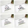 Almofada/travesseiro decorativo Cartoon Cão de elefante elefante Família de vaca capacho não deslizamento Decoração de tapete de flanela macia