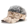 Fałszywe włosy kapelusz czapka z daszkiem chemioterapia sport hat myśliwski wspinaczka czapka zabawna peruka nowości regulowany daszek słoneczny kapelusz Iia890