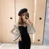 2021 Sexig Balck sjöjungfru Spring Fashion Flare ärmar Polka Dot Mesh Patchwork Dress Women High midjepaket Hip Pencil Party