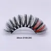 20mm 25mm Colorful Faux 3D Mink Eyelashes Thick Long Colored False Eyelash Shiny Cosplay Party Full Strip Eye Lashes Extension Makeup