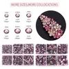 Caixas de conjunto de diamantes soltos Cristal Strass Hotfix tamanho misto com 1 caneta Glitter Glass Strass Iron-on Gem Strass