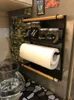 Étagère de réfrigérateur magnétique porte-rouleau de serviettes en papier support de rangement magnétique étagère à épices décorative étagère en métal organisateur de cuisine