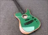 カスタムショップAcousta Gloss Green Electric Guitar Polyester Satin Uurethane Finish、Spurce Top、Deep C Mahogany Neck、Black Hardware