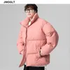 Jaqueta de inverno Homens Coréia Moda Macho Parka Jaqueta Sólida Grossa Zíper Windproof Jackets and Coats Man inverno outwear 5xl 201218