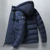 Winter Männer Parkas Einfarbig Dicke Jacke Herren Casual Warme Winddichte Outwear Reißverschluss Mantel Männliche CottonPadded Kleidung 201119