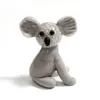 Objetos decorativos figurines artesanías en miniatura gris murano vidrio koala arte estatuilla lindo animal pequeño estatua adorno regalo para niño hom