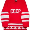 Uf chen37 rera homem real bordado completo russo 1980 cccp hockey white jersey 100% bordando camisa ou personalidade qualquer nome ou número de camisa