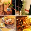 Doll House Furniture Diy Dollhouse Miniature Puzzle Assemble 3D Wooden Miniaturas Dollhouse Educatief speelgoed voor kinderen geschenk Y203118078