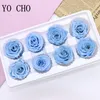 Yo cho 8pcs ha conservato le teste di rose eterne in scatola di alta qualità a secco naturale fresco Flowers Forever Rose Newyear Valentine039s Gift8613353