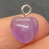 10mm mini cristal naturel Agate pierre amour coeur breloques Quartz Rose pendentifs à la mode pour la fabrication de bijoux en gros