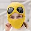 Jongens meisjes winter hoed outdoor winddichte bril met masker winter hoeden oor bescherming cap kinderen warme hoeden caps hete verkoop