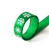 Feliz Natal Green Fita Snowflake Impressão Glitter Fitas Fitas Envoltório Caixa de Presente Envolvendo Festivel Home Decorações Livre Drop Ship
