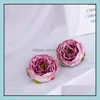 Konstgjorda blommor Silk Peony Flower Heads Home Party Bröllopsdekoration Tillbehör Simpation Fake Head DIY Garland Wall Archway Drop Delivery