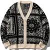 和風のカーディガン男性のセーター冬の古典的なカシューフ花セーターコートファッションルーズラジュックニットアウター211221