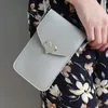 女性のタッチスクリーン財布バッグ透明なシンプルな財布PUレザーハンドバッグ携帯電話クロスボディバッグ女性