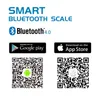 Bluetooth Akıllı Ağırlık Dijital Yağ Ölçeği Cep Telefonuna Bağlı Olabilir Ağırlık Fitness Sağlık Ölçeği H1229