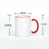 11oz Sublimation Blank Ceramic Mug Personality Heat Transfer Household Water Cup DIY Coffee Cups Christmas Gift