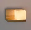 Cubi Wall sconce glass Lamp wood shelf cubic Modern light hotel restaurant doorway porch vanity lighting novelty