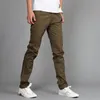 Calça masculina masculino masculino skinny skiny slim fit slim trilhas de suor de pista sólida Clothing de outono da primavera1