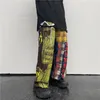 Uncedonjm Lattice Patchwork Hip Hop Harajuku Casual Pants High Street Design Ins Fashion Men byxor T2A002 201110
