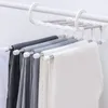 Ev Beş-in-one Paslanmaz Çelik Sihirli Pantolon Raf Yurdu Değişken Katlanabilir Giysi Kurutma Rafları Dolap Askısı WH0561