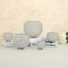 Crystal Tealight Candle Lantern Holders Glass Metal Candlesticks Wedding Table Centerpieces Handmade Gift Home Vases Decoraion LJ201018