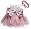 Winter Baby Girls Dress Newborn Lace Princess bow skirt For Baby 1st Year Birthday Dress Christmas Costume Infant Party Dress with free he