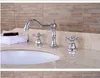 Retro Bathroom double handle faucet.Oil Rubbed Bronze faucet. Basin sink Mixer Tap.3 hole two handle faucet 3 pcs GY-808ORB