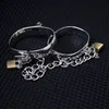 Menottes en métal Bondage poignets de cheville érotiques Bracelet avec serrure produits BDSM jeu de rôle retenue Couple jeu pour adultes jouets Y2011185949192