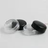 360 x 5 g klares Kunststoff-AS-Pulver, kleines Probenglasetui mit 1, 3 oder 12 Löchern, schwarzer Kappe, kosmetisches Reise-Leerglas, kostenloser Versand