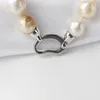 Amazing 12-15mm Big Heart Shape Clasp Nukleated Fresh Water Pearl Kvinnor Smycken Halsband B1204